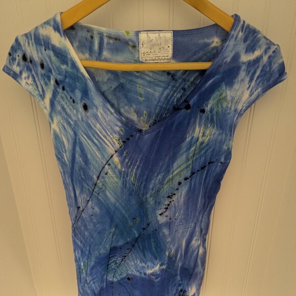 Sloop Jones Top Small Tie Dye Shirt Hand Painted Art - Picture 1 of 5